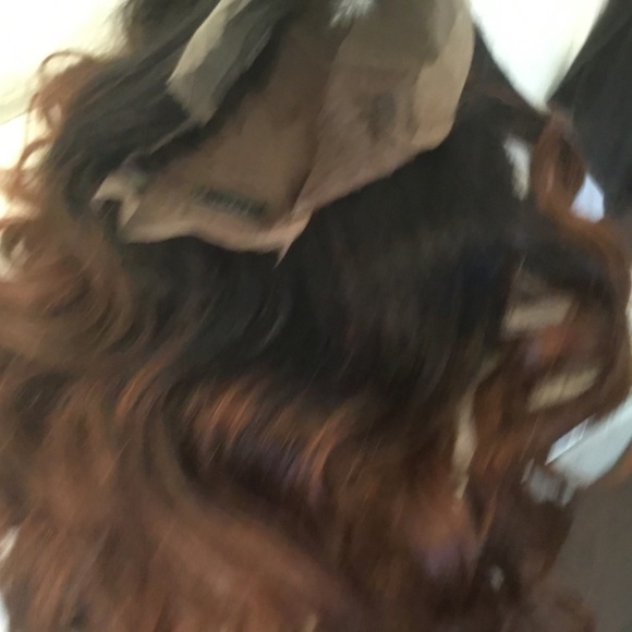 Ombré Swiss lace front wig 26 inches loose curls - Picture 14 of 16